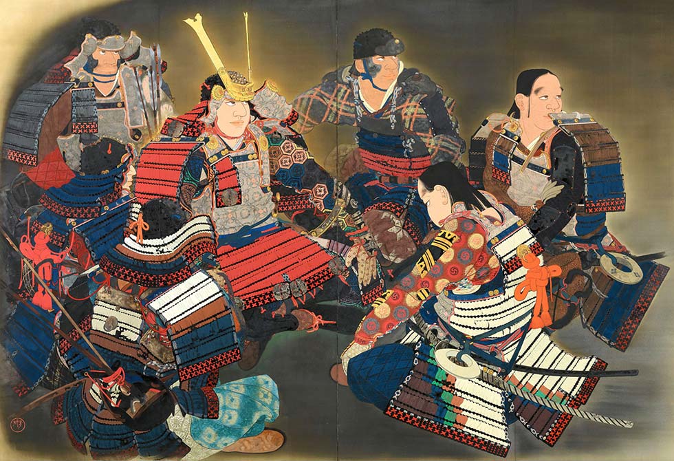 前田青邨《洞窟の頼朝》，近代日本畫代表作，描繪源頼朝的歷史場景